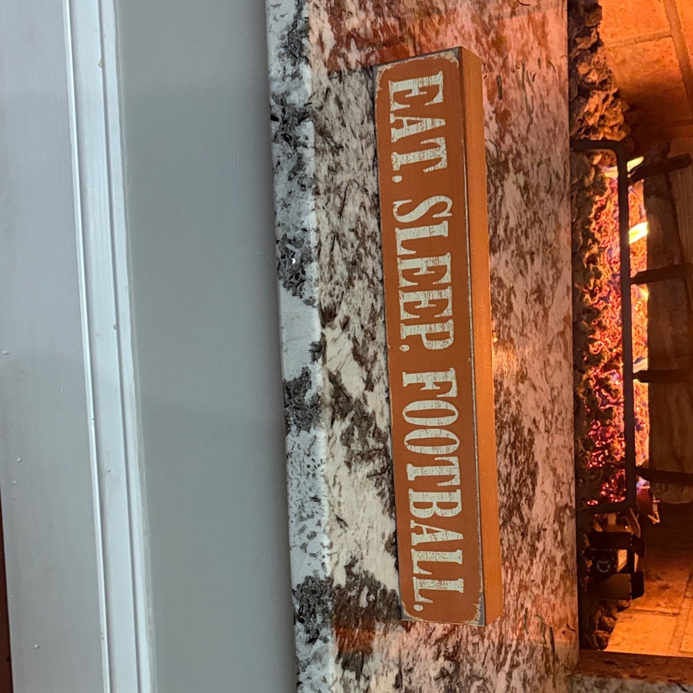 Eat Sleep Football Wall Sign